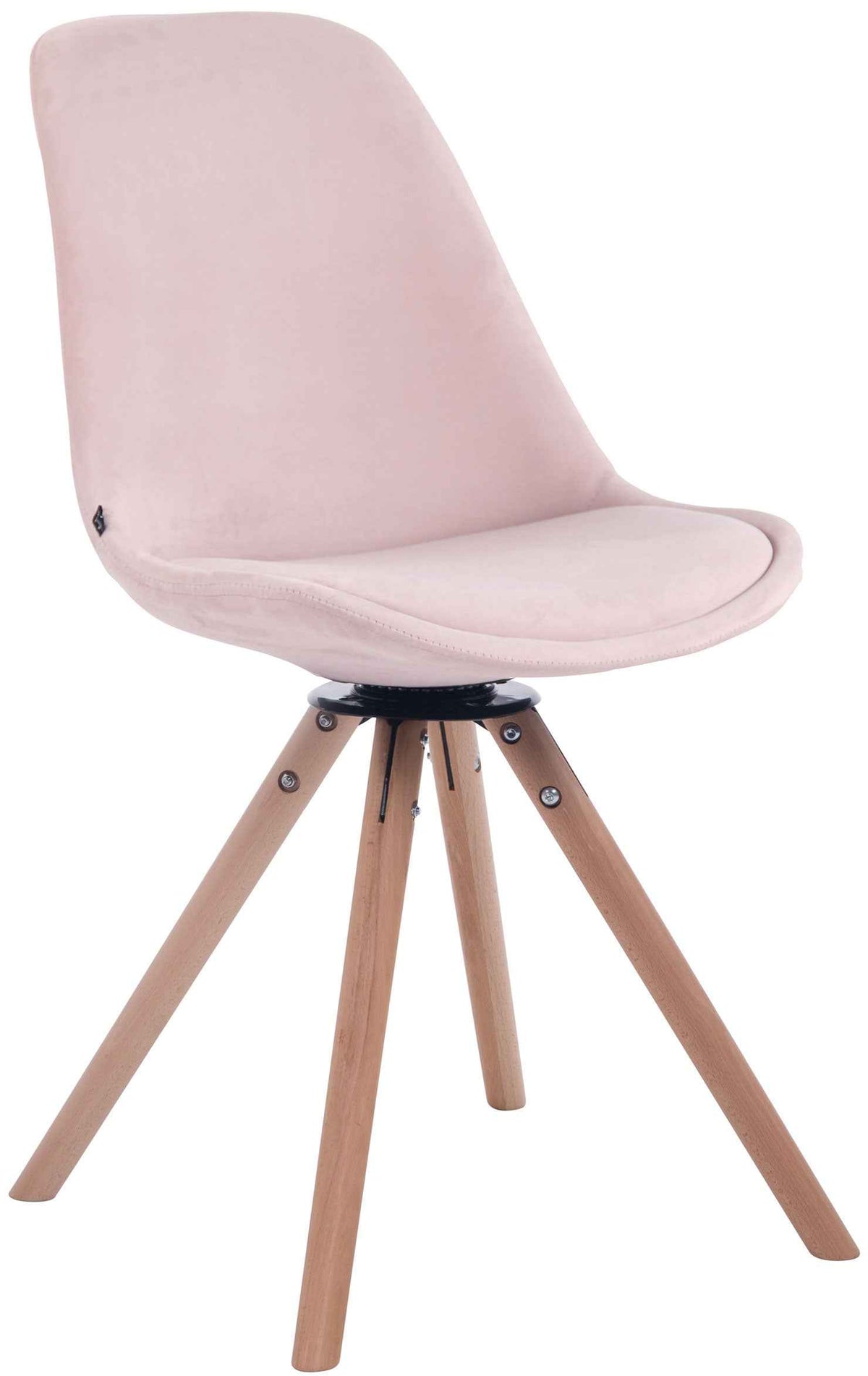 Eetkamerstoel Troyes fluweel natura,roze pink