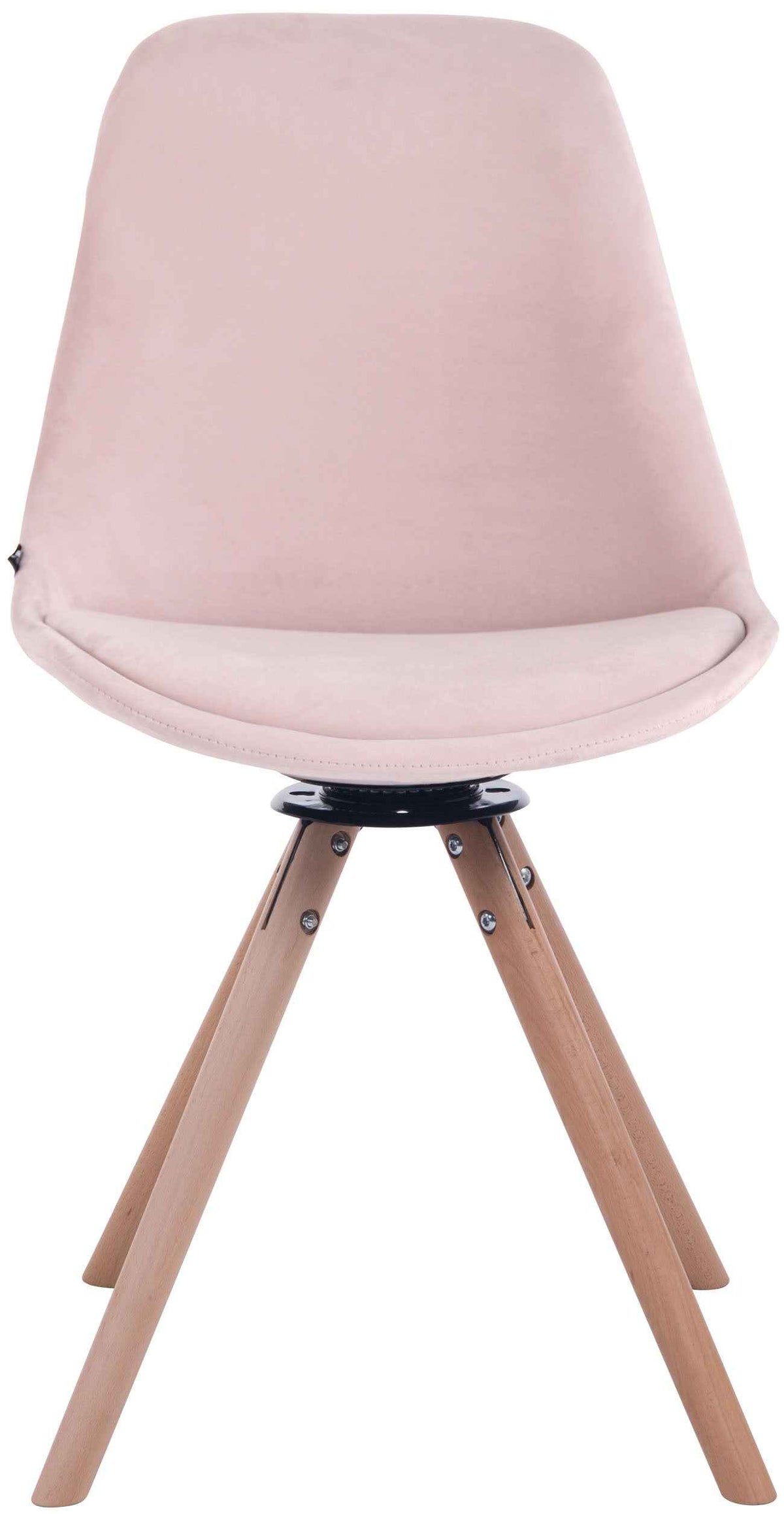 Eetkamerstoel Troyes fluweel natura,roze pink