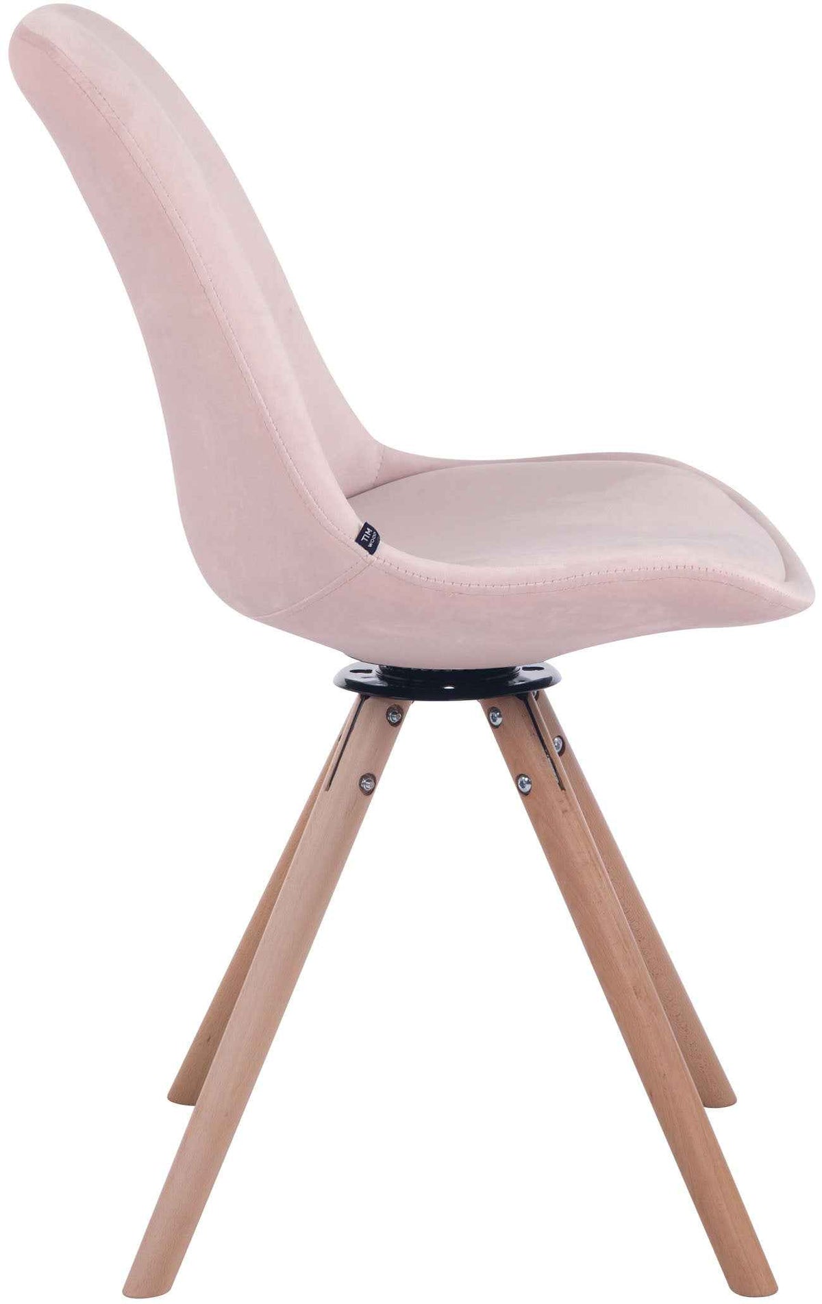 Eetkamerstoel Troyes fluweel natura,roze pink