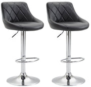 Set van 2 barkrukken LAZIO, kunstleer zwart schwarz