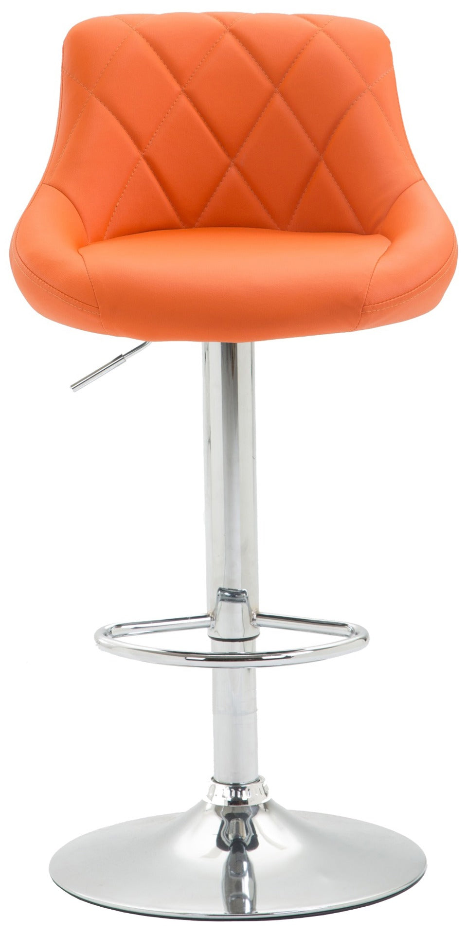Set van 2 barkrukken LAZIO, kunstleer oranje orange