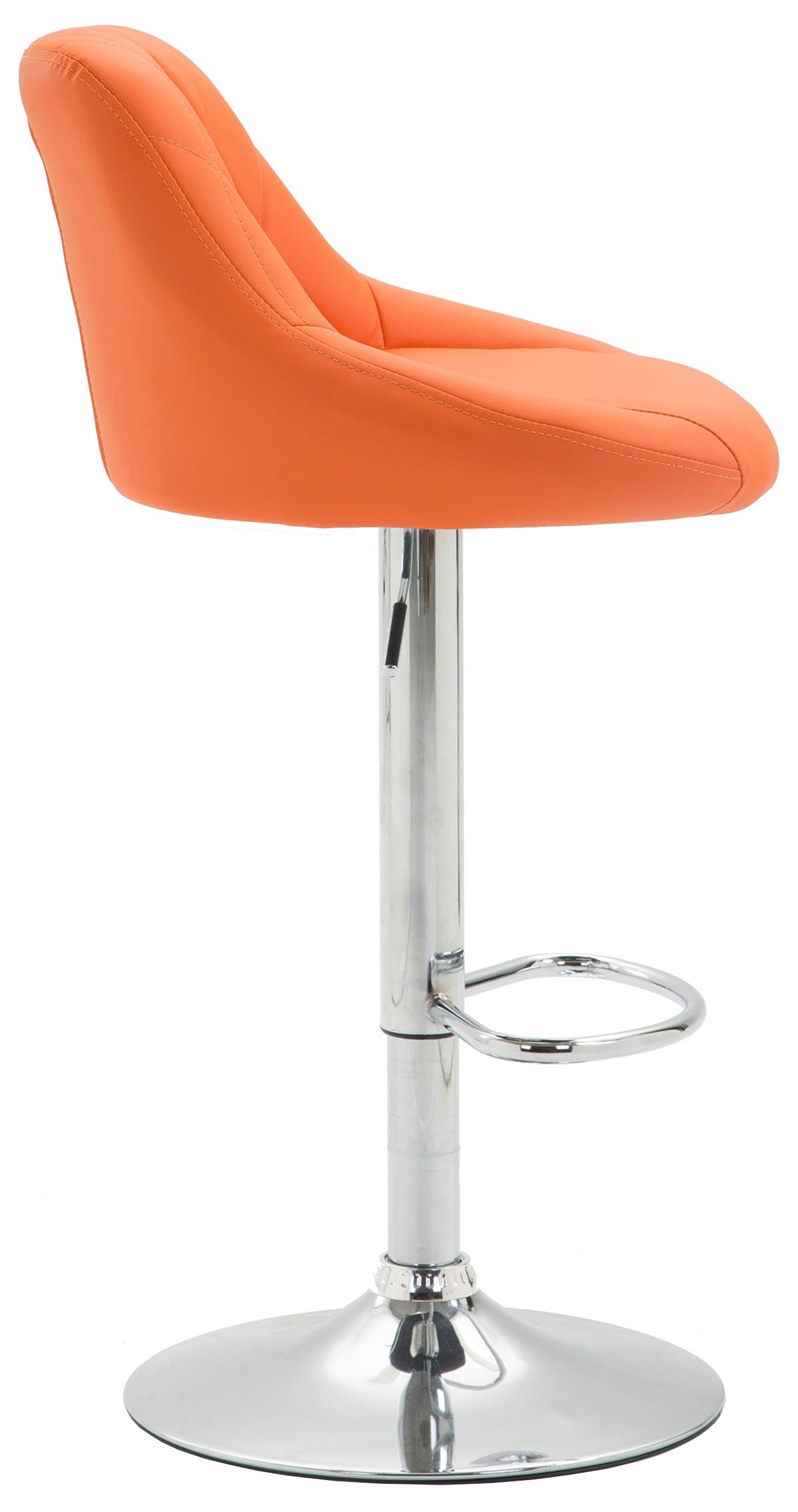 Set van 2 barkrukken LAZIO, kunstleer oranje orange