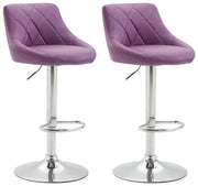 Set van 2 barkrukken LAZIO, kunstleer purper lila