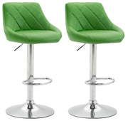 Set van 2 barkrukken LAZIO, kunstleer groen grün