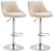 Set van 2 barkrukken LAZIO, kunstleer creme creme