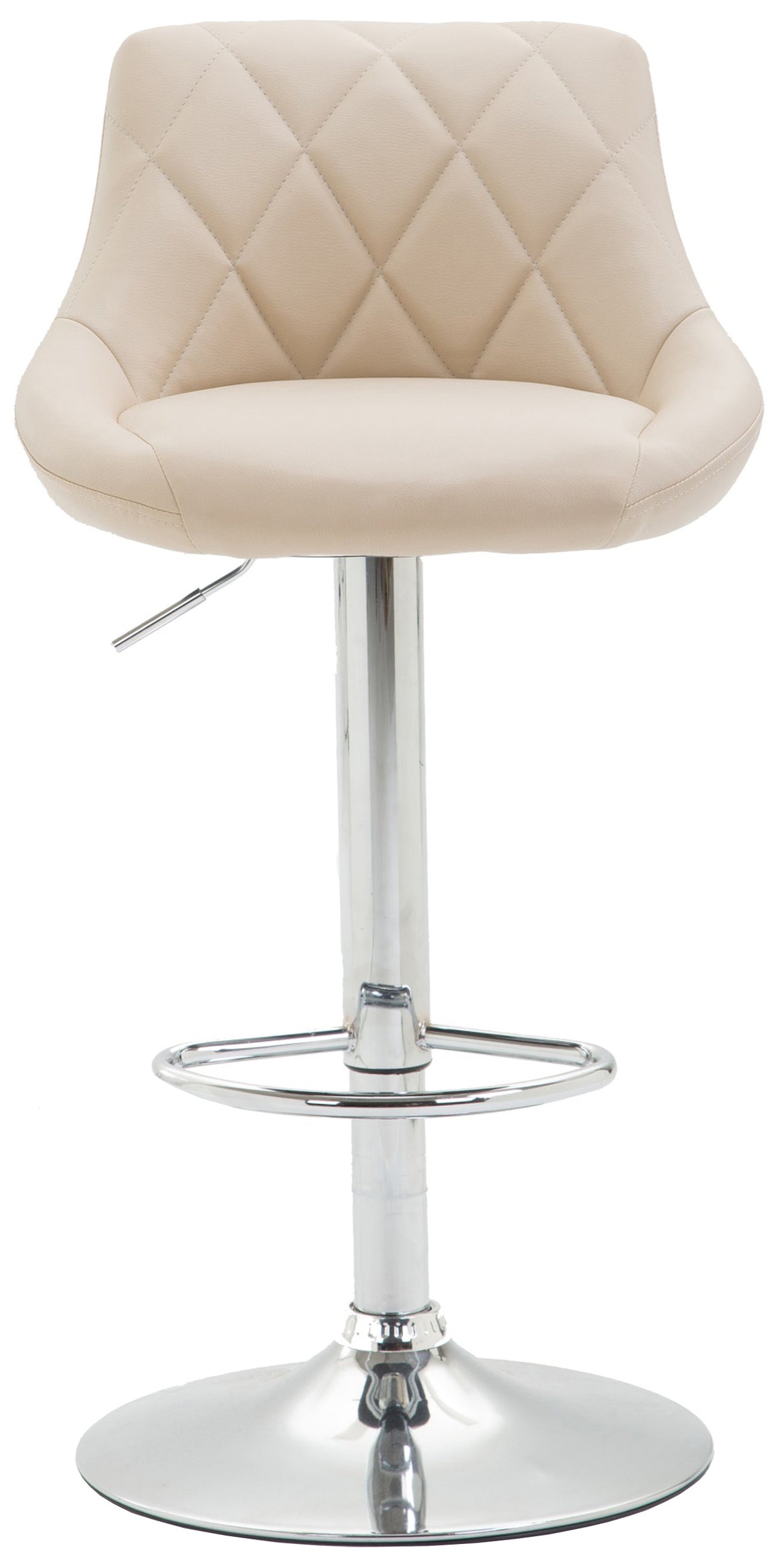 Set van 2 barkrukken LAZIO, kunstleer creme creme