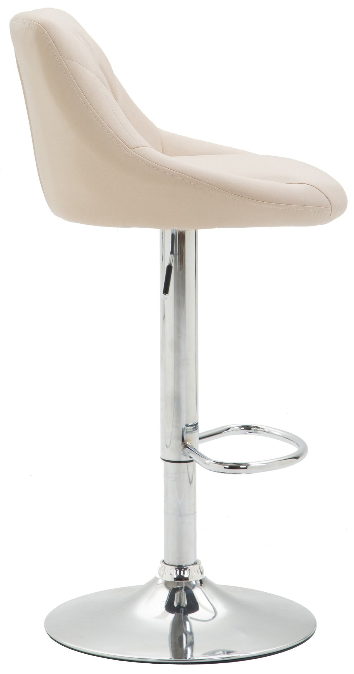 Set van 2 barkrukken LAZIO, kunstleer creme creme