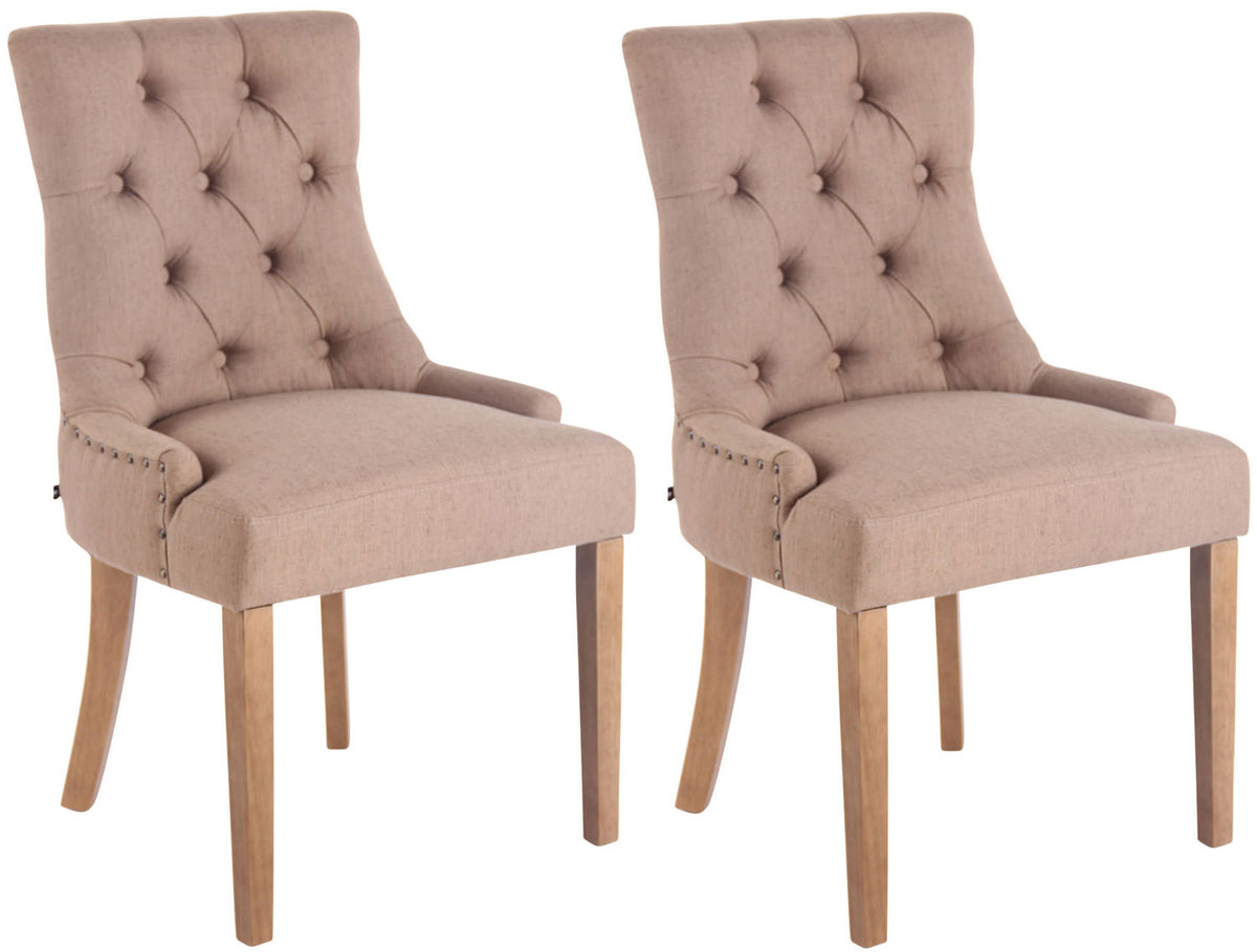 Set van 2 eetkamerstoelen Aberdeen antiek licht,taupe taupe