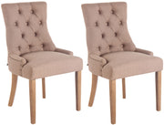 Set van 2 eetkamerstoelen Aberdeen antiek licht,taupe taupe