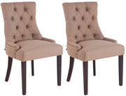 Set van 2 eetkamerstoelen Aberdeen antiek,taupe taupe