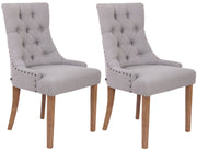 Set van 2 eetkamerstoelen Aberdeen antiek licht,grijs grau