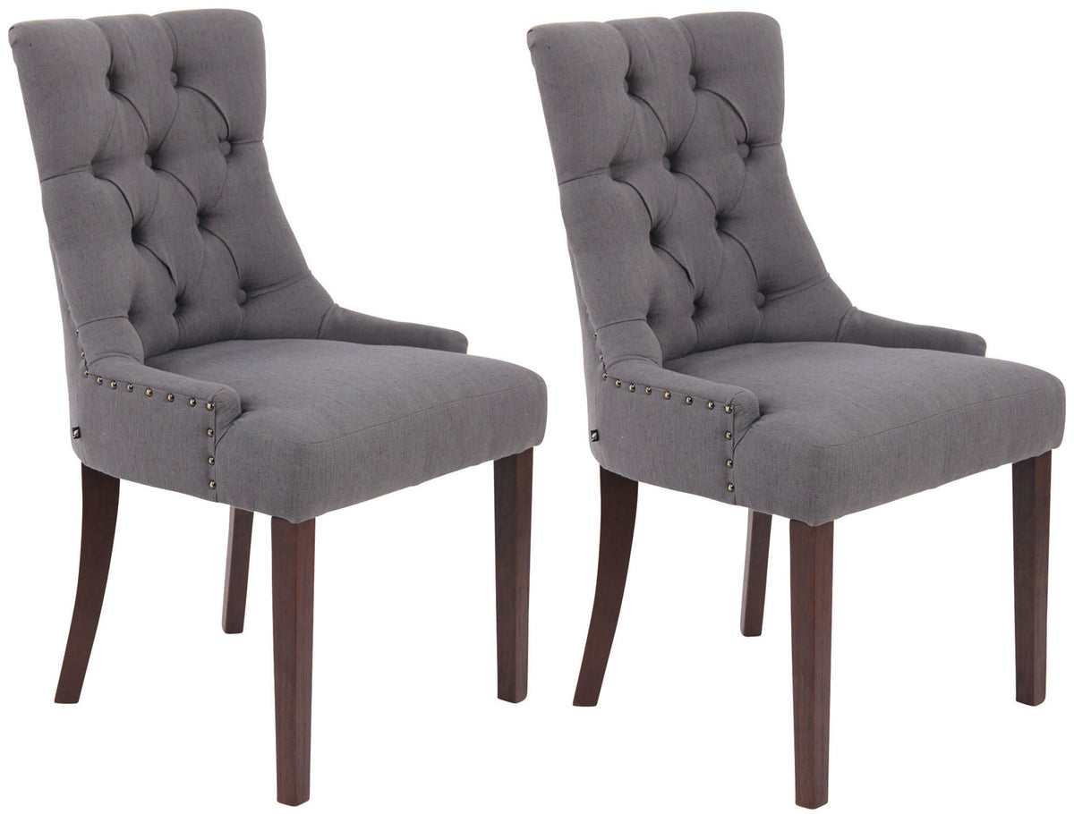 Set van 2 eetkamerstoelen Aberdeen antiek,donkergrijs dunkelgrau