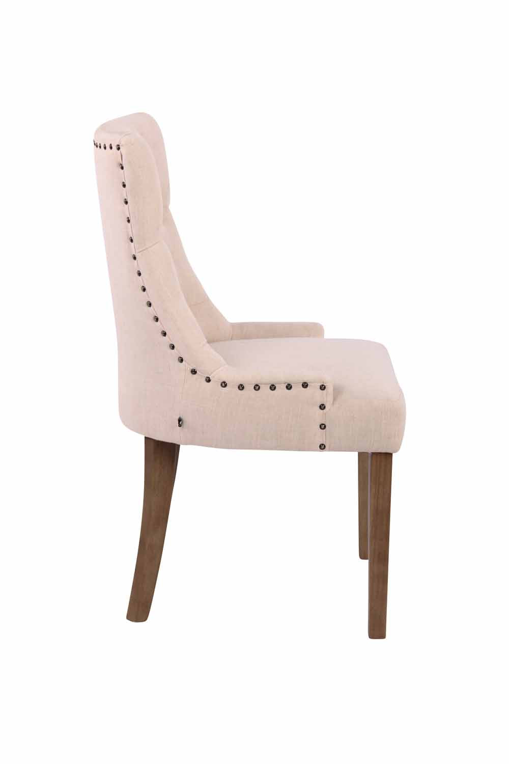 Set van 2 eetkamerstoelen Aberdeen antiek licht,creme creme