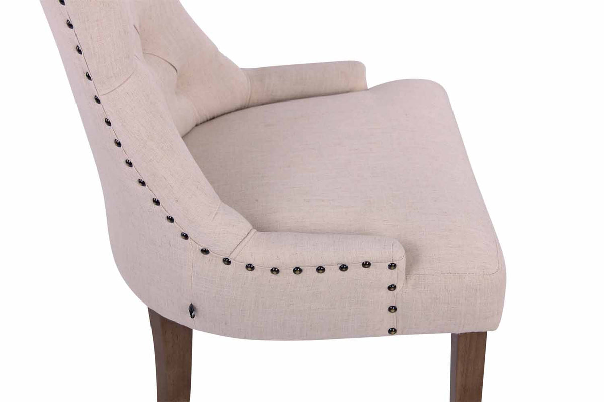 Set van 2 eetkamerstoelen Aberdeen antiek licht,creme creme