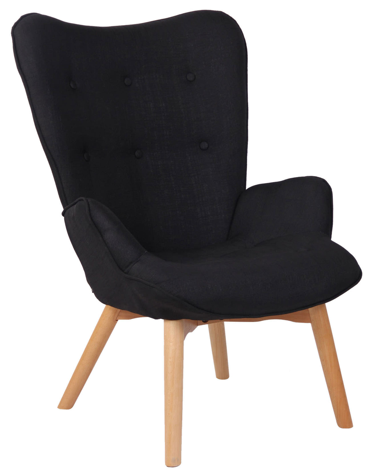 Lounger Durham stof zwart schwarz