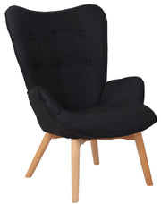 Lounger Durham stof zwart schwarz