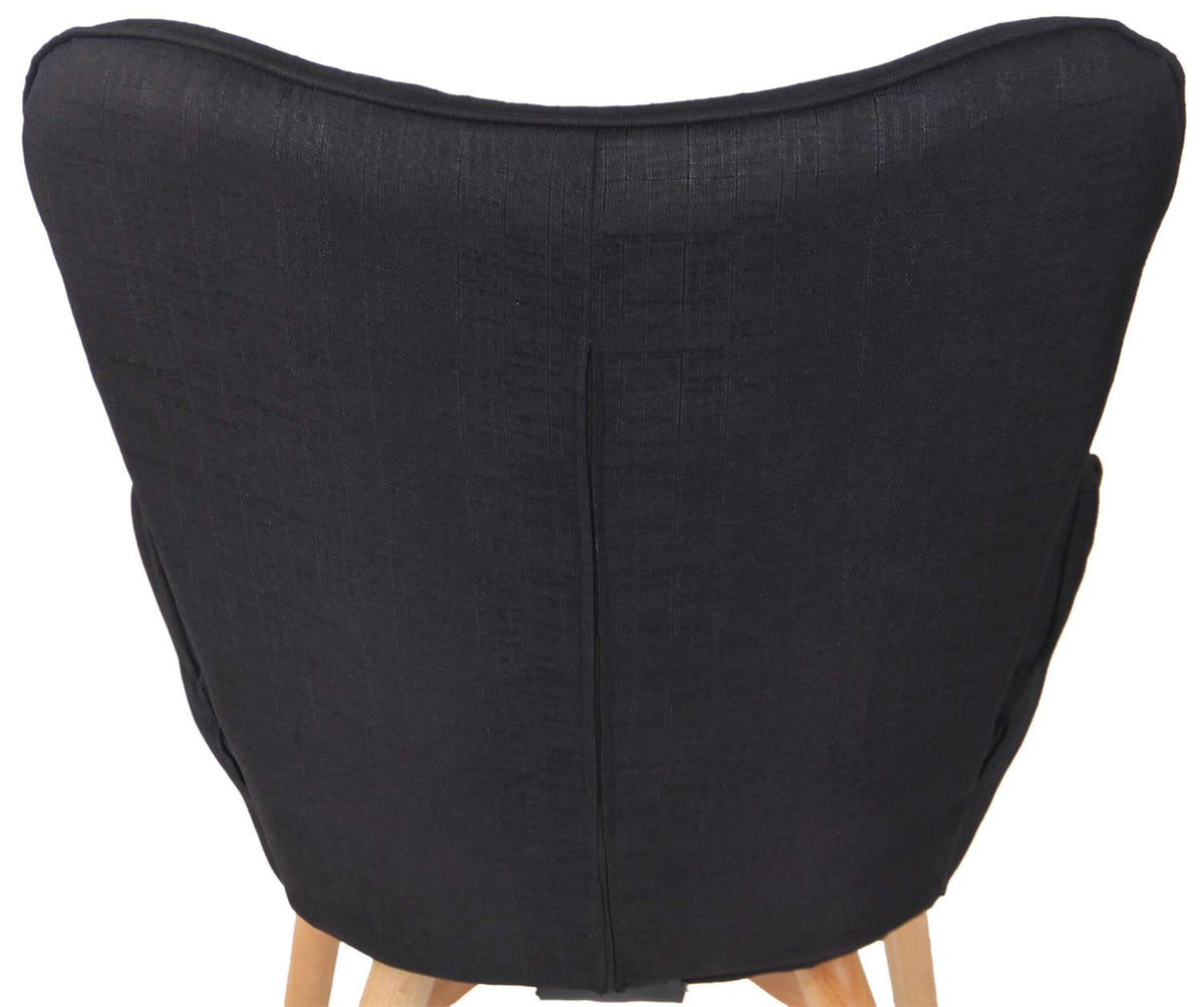 Lounger Durham stof zwart schwarz