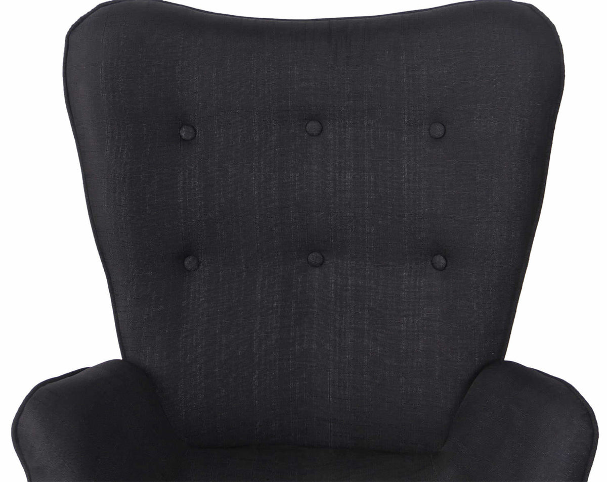 Lounger Durham stof zwart schwarz