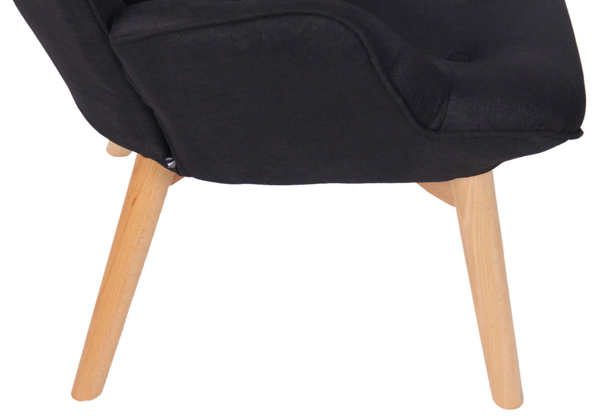 Lounger Durham stof zwart schwarz