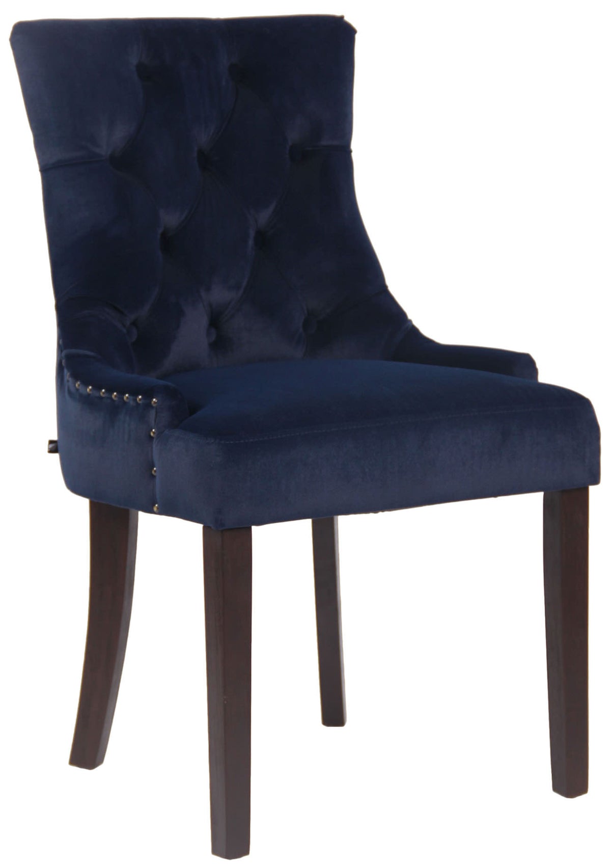 Eetkamerstoel Aberdeen fluweel blauw,antiek blau