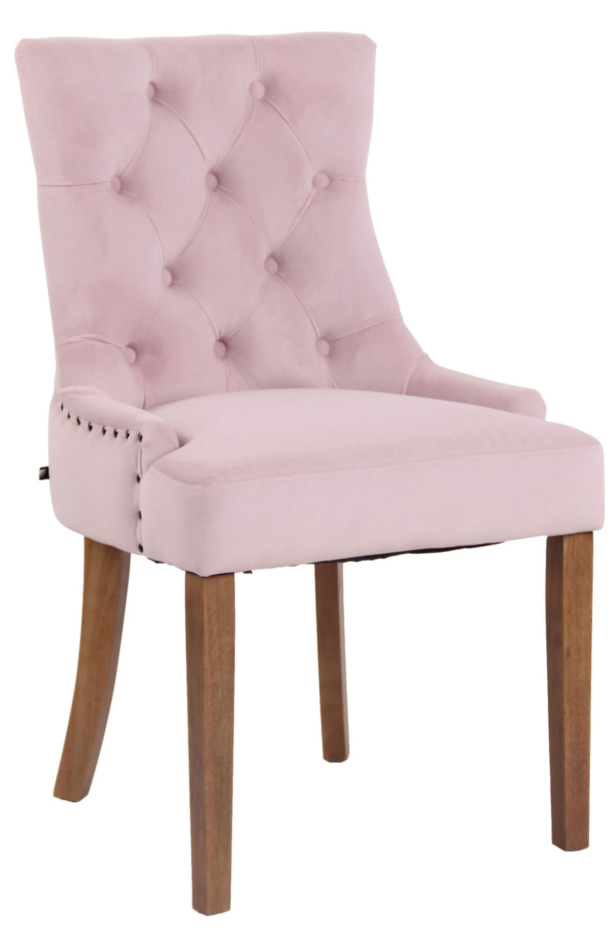 Eetkamerstoel Aberdeen fluweel roze,antiek licht pink