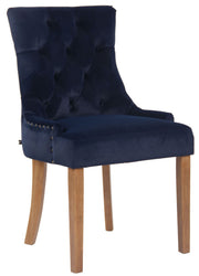 Eetkamerstoel Aberdeen fluweel blauw,antiek licht blau