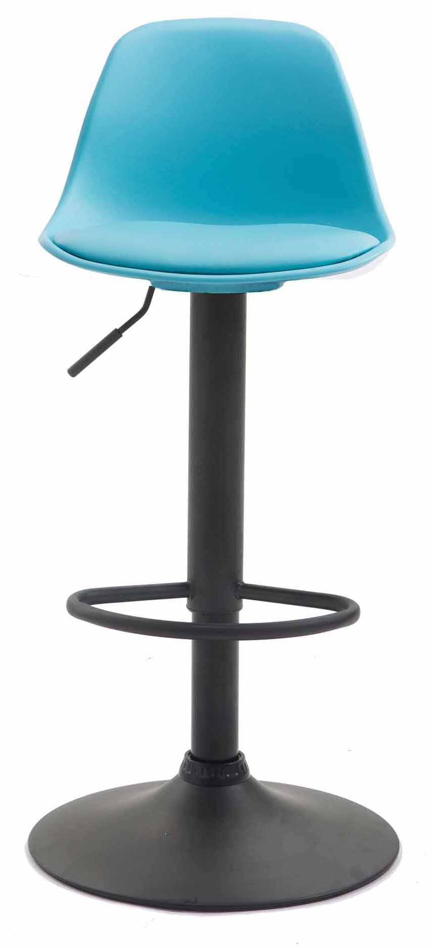 Set van 2 barkrukken Kiel Kunstleer zwart,blauw blau