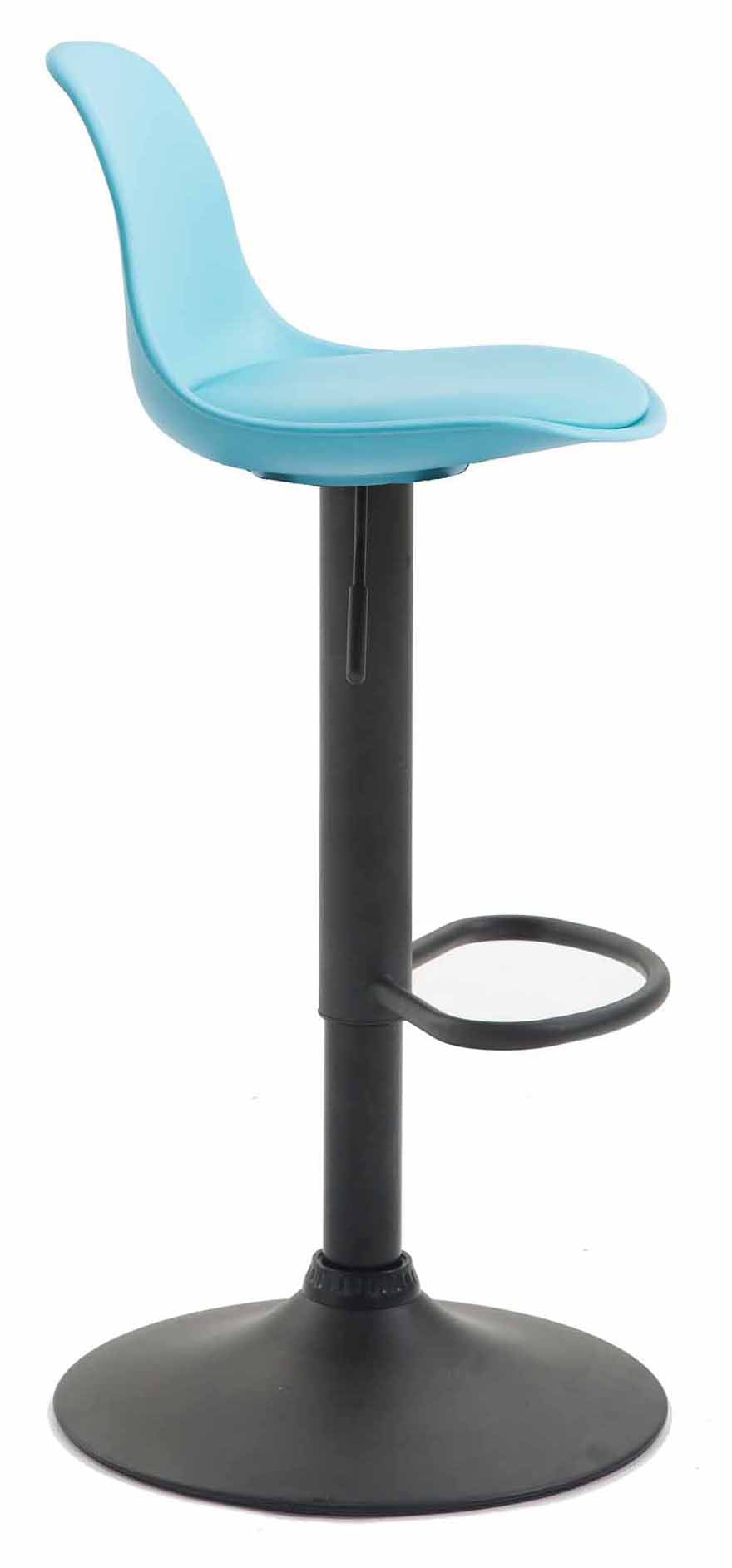 Set van 2 barkrukken Kiel Kunstleer zwart,blauw blau