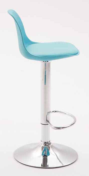 Set van 2 barkrukken Kiel Kunstleer chroom,blauw blau