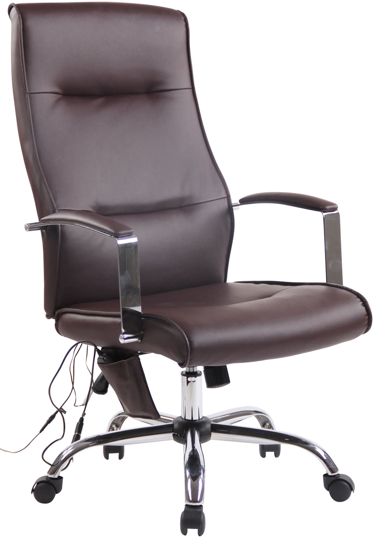 Portland bureaustoel met massagefunctie bruin,Kunstleer braun