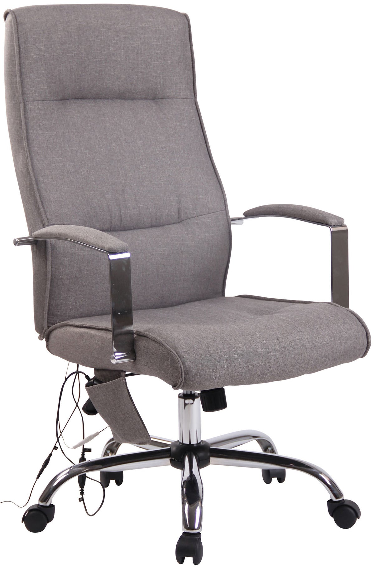 Portland bureaustoel met massagefunctie grijs,Stof grau