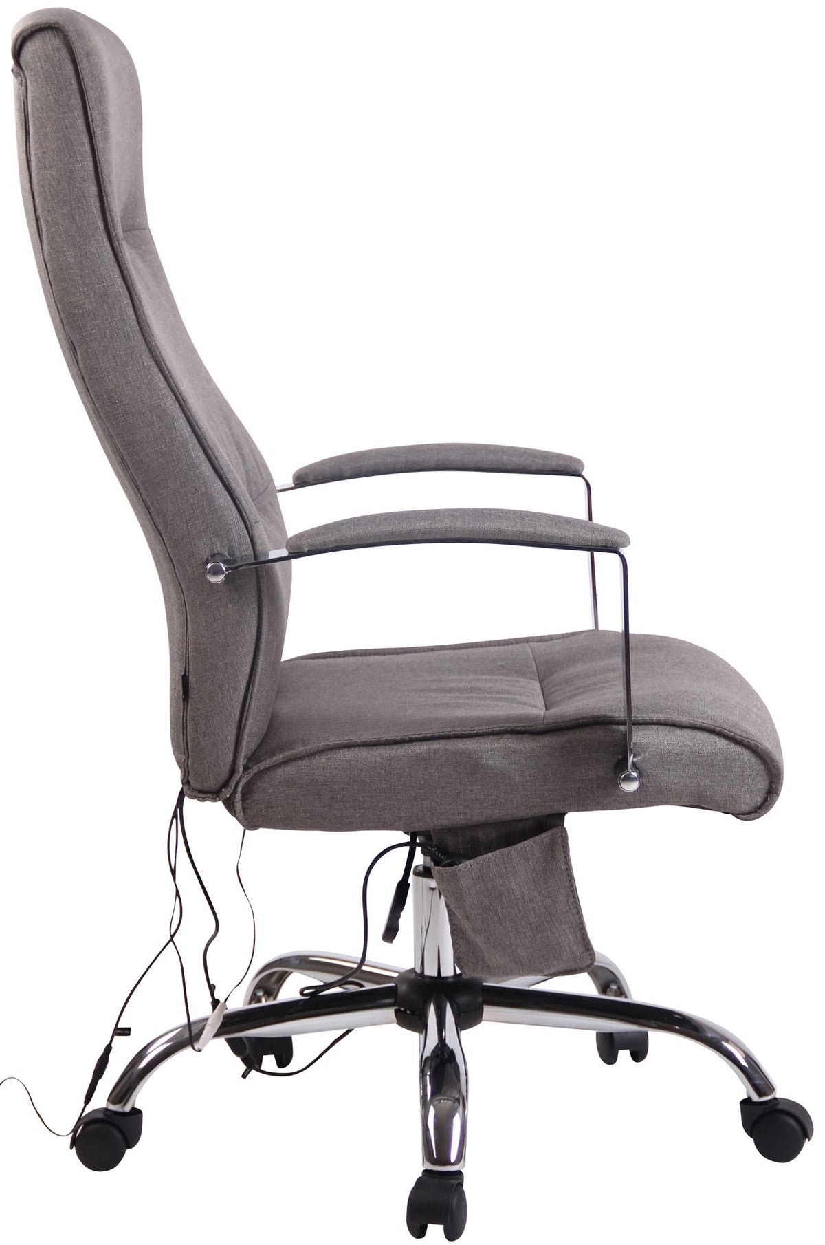 Portland bureaustoel met massagefunctie grijs,Stof grau