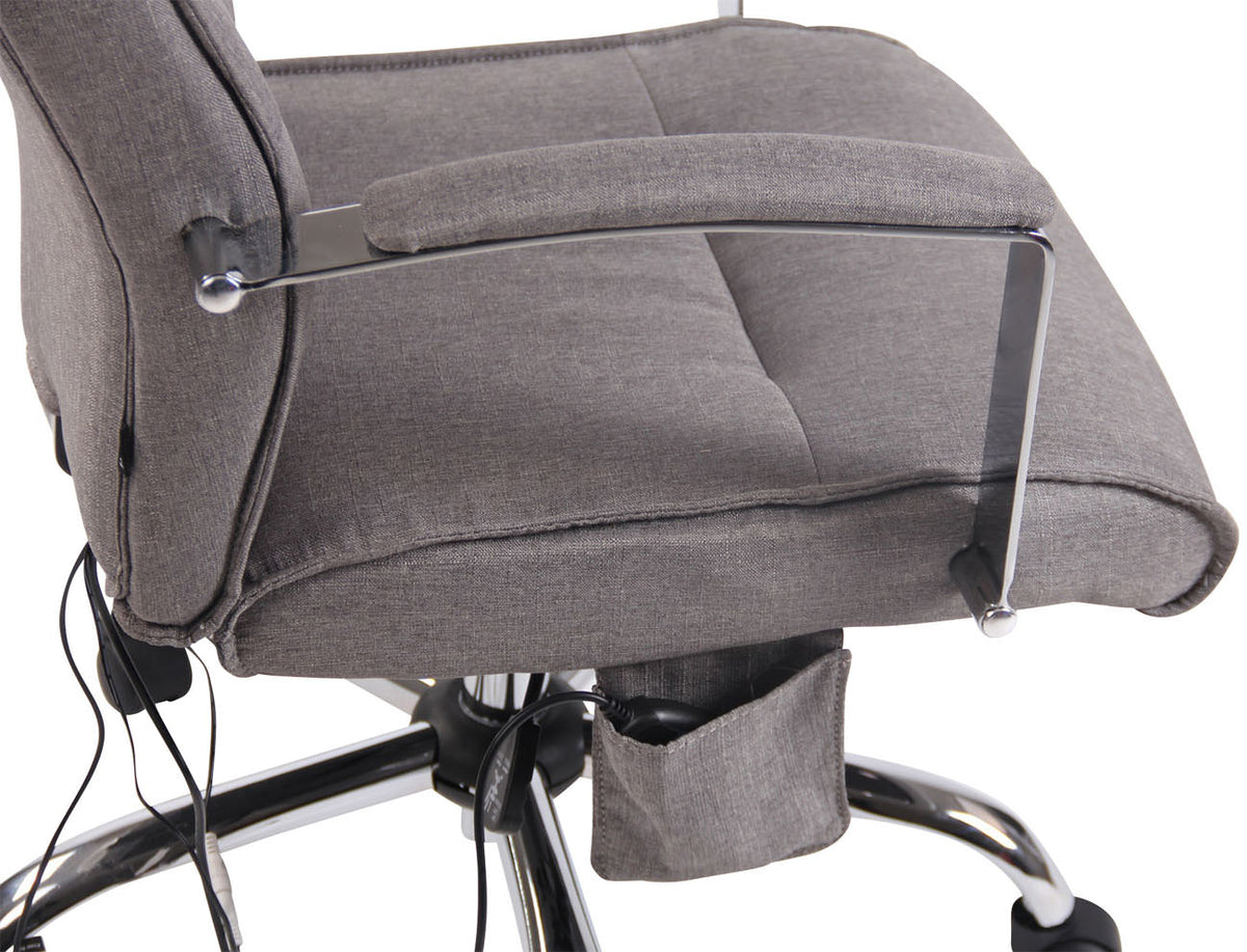 Portland bureaustoel met massagefunctie grijs,Stof grau
