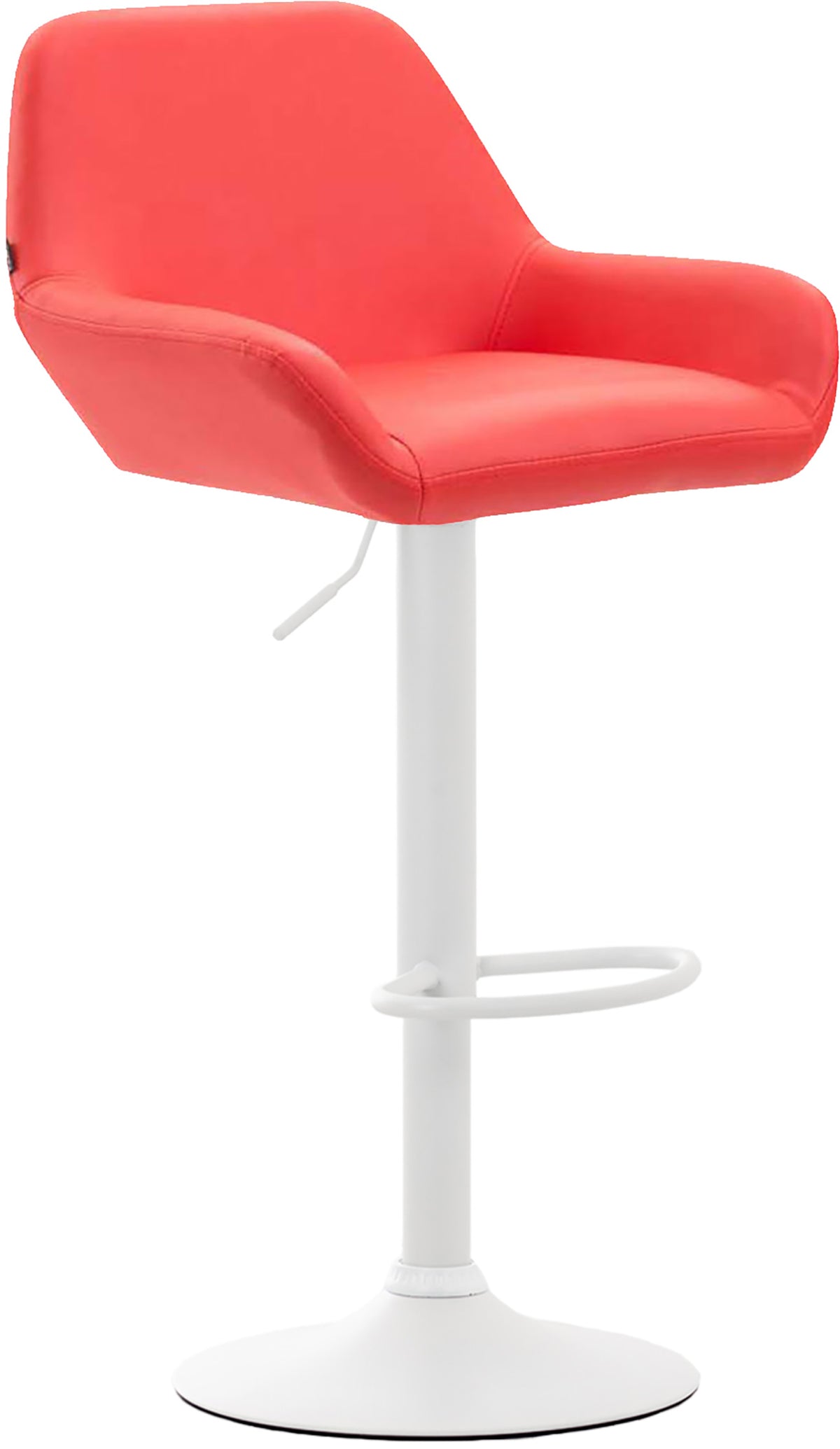 Barkruk Braga Kunstleer rood,wit rot
