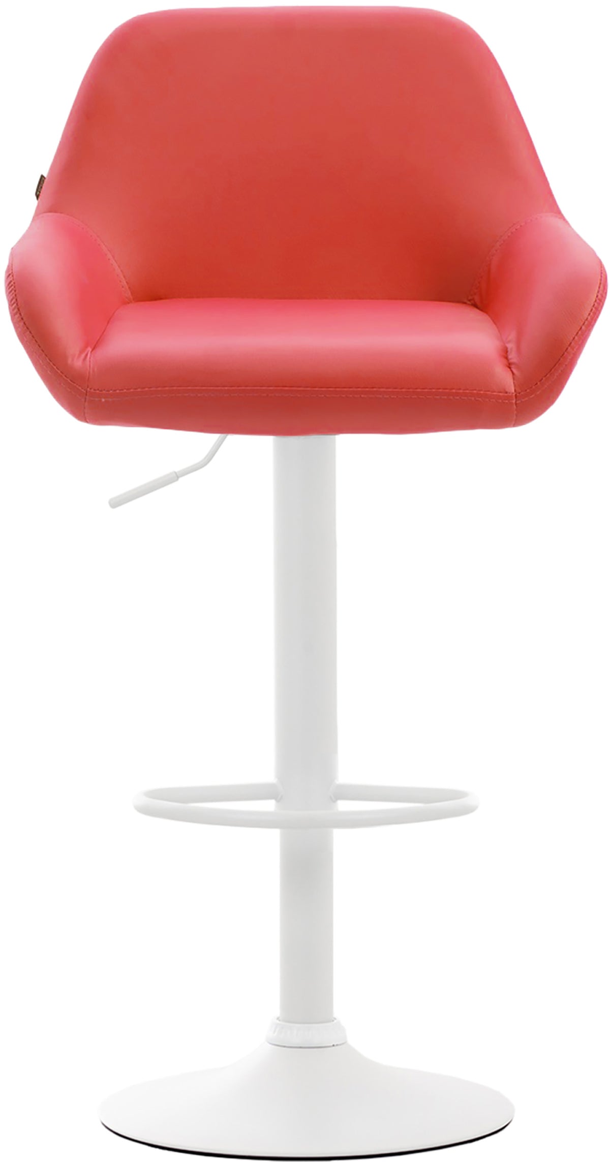 Barkruk Braga Kunstleer rood,wit rot