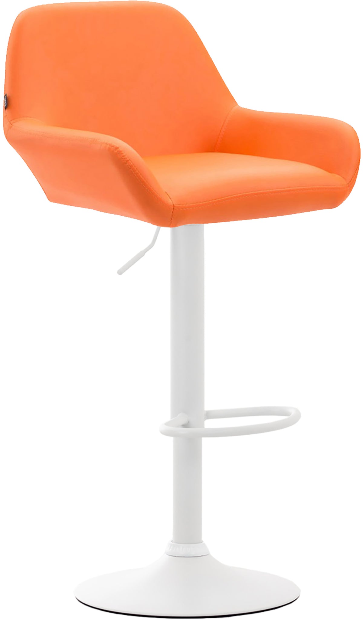 Barkruk Braga Kunstleer oranje,wit orange
