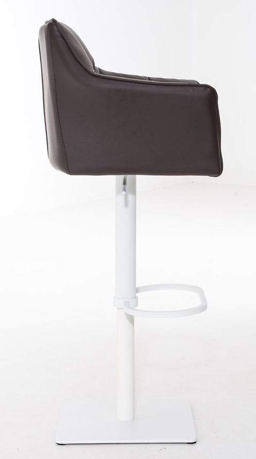 2er Set Barhocker Damaso Kunstleder weiß braun