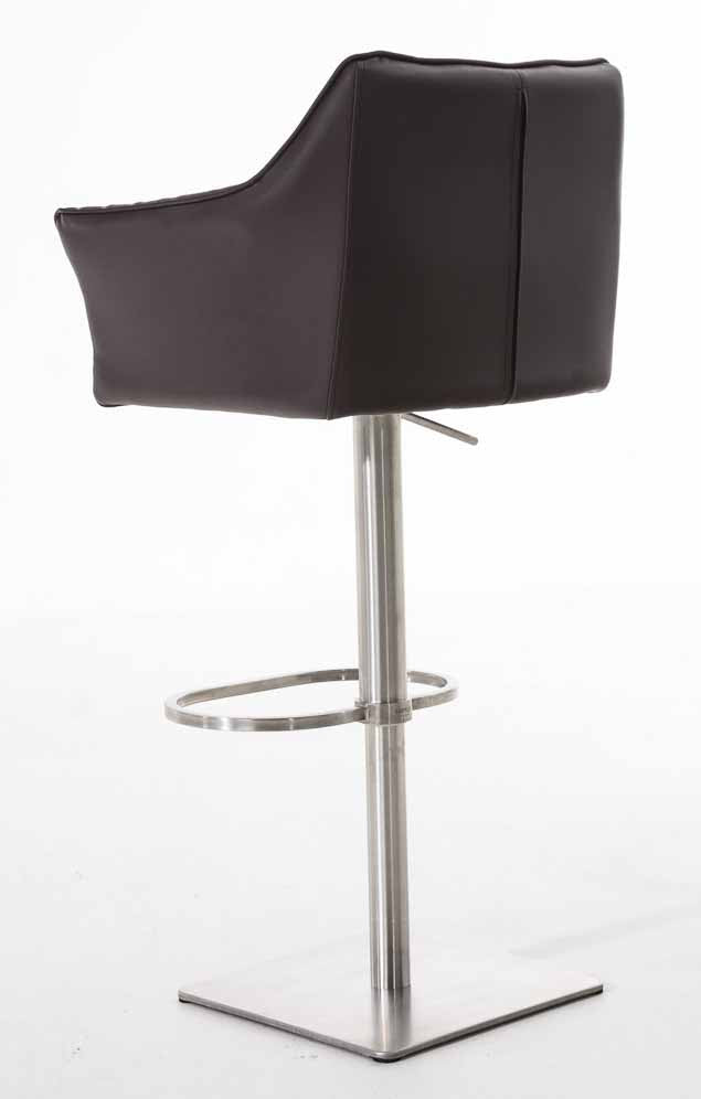 2er Set Barhocker Damaso Kunstleder edelstahl braun