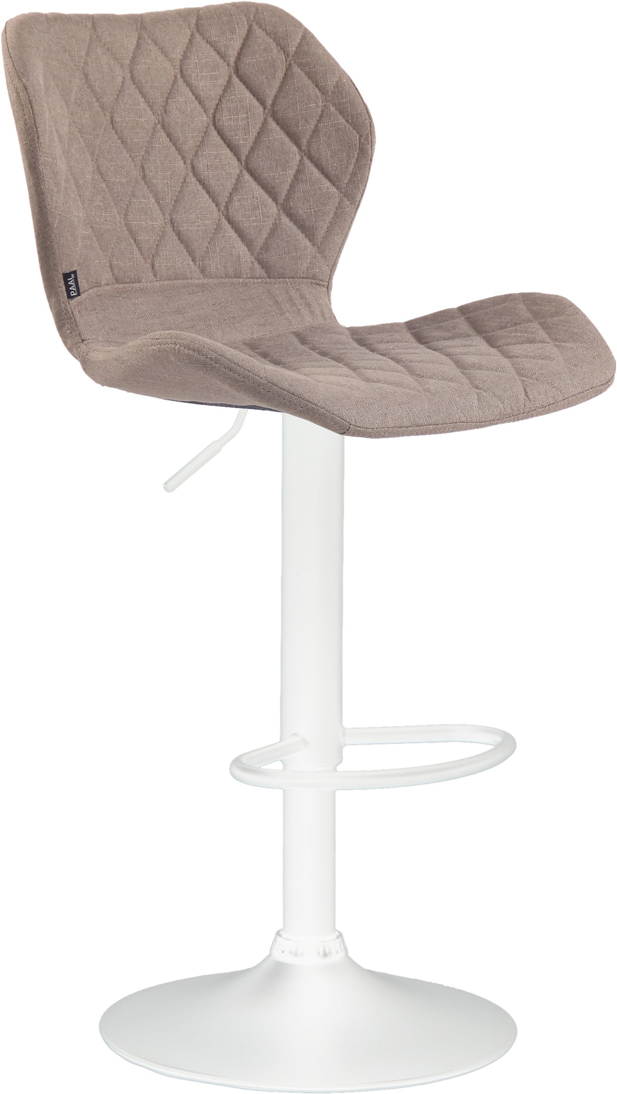 Barkruk Cork stof taupe,wit taupe