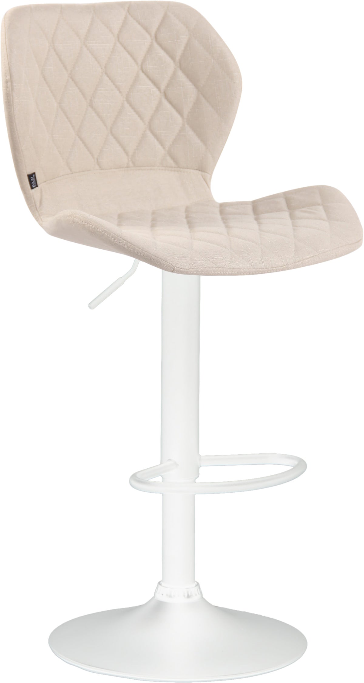 Barkruk Cork stof creme,wit creme