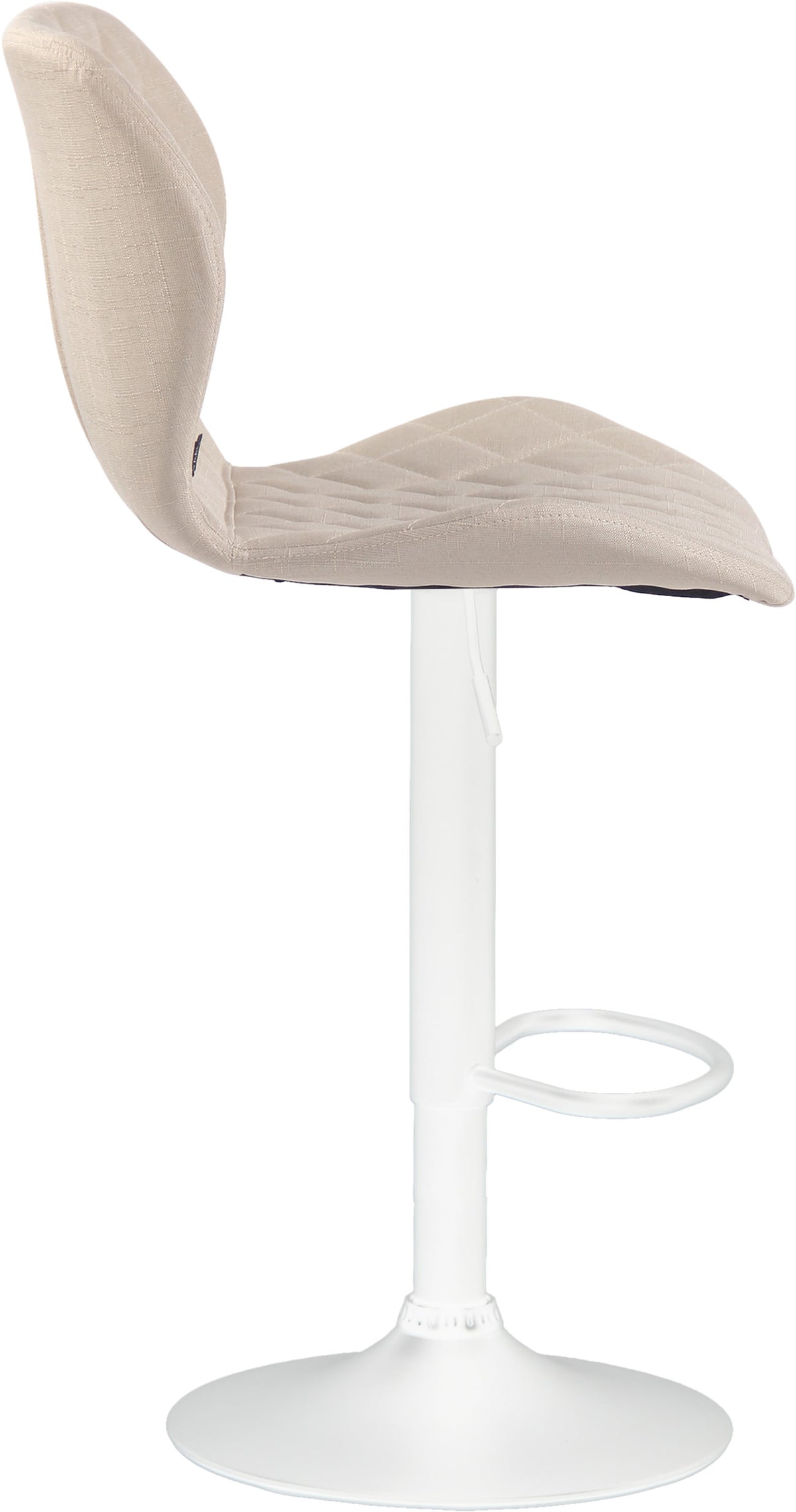 Barkruk Cork stof creme,wit creme