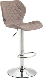 Barkruk Cork stof taupe,chroom taupe