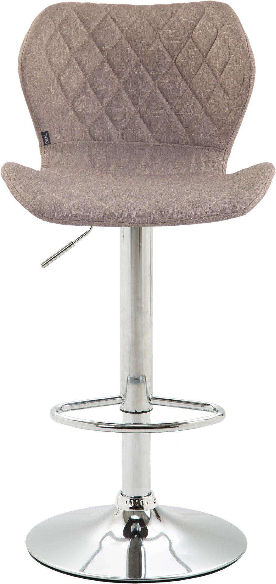 Barkruk Cork stof taupe,chroom taupe