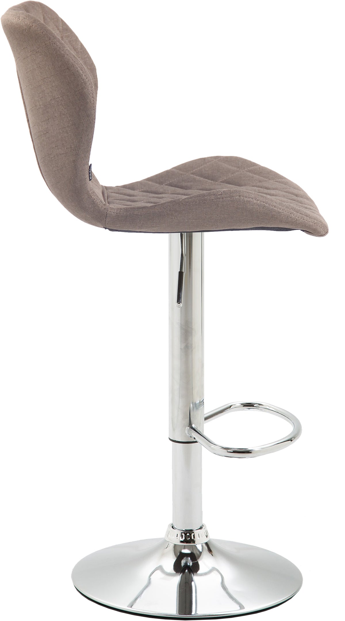 Barkruk Cork stof taupe,chroom taupe