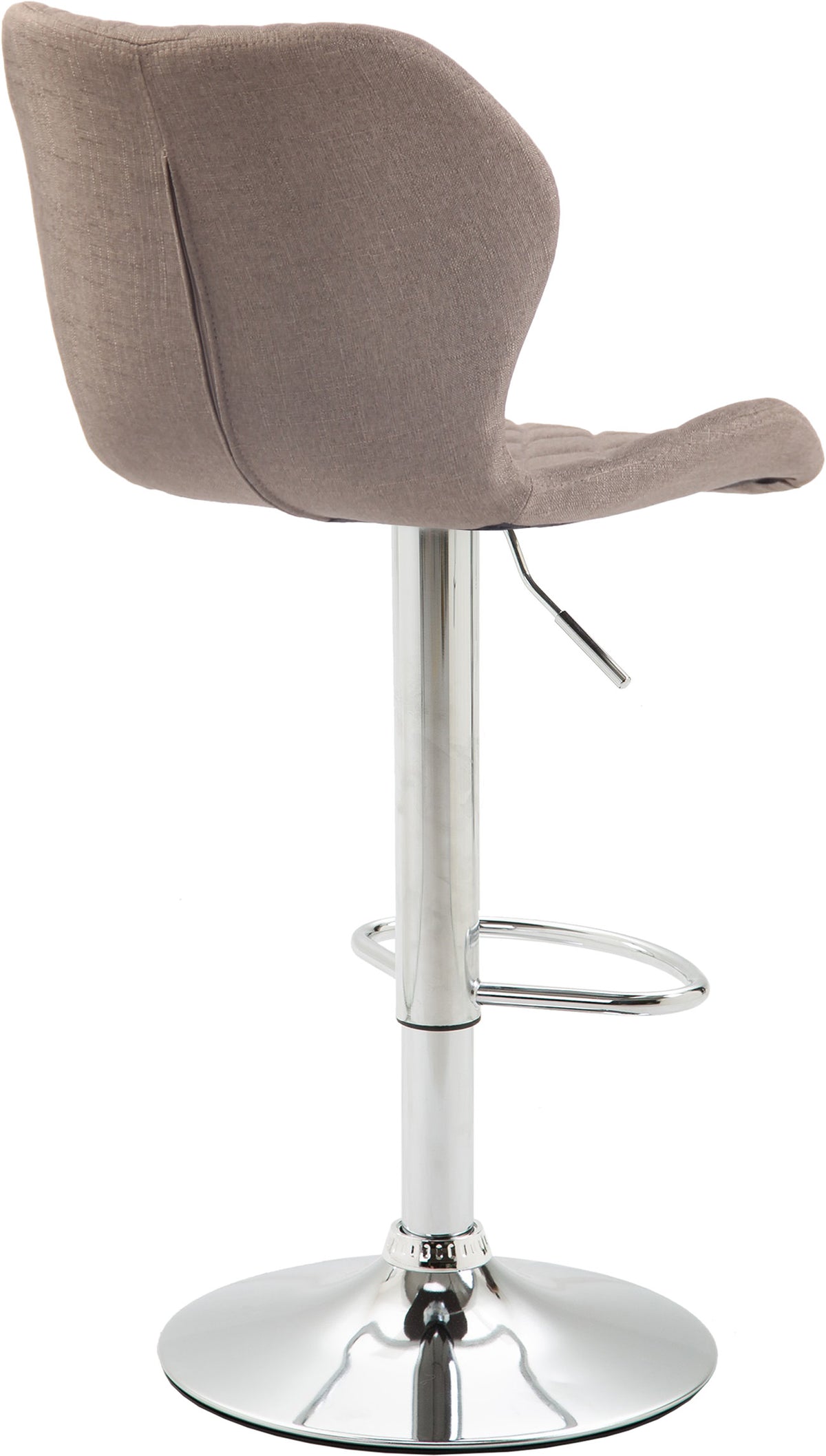 Barkruk Cork stof taupe,chroom taupe