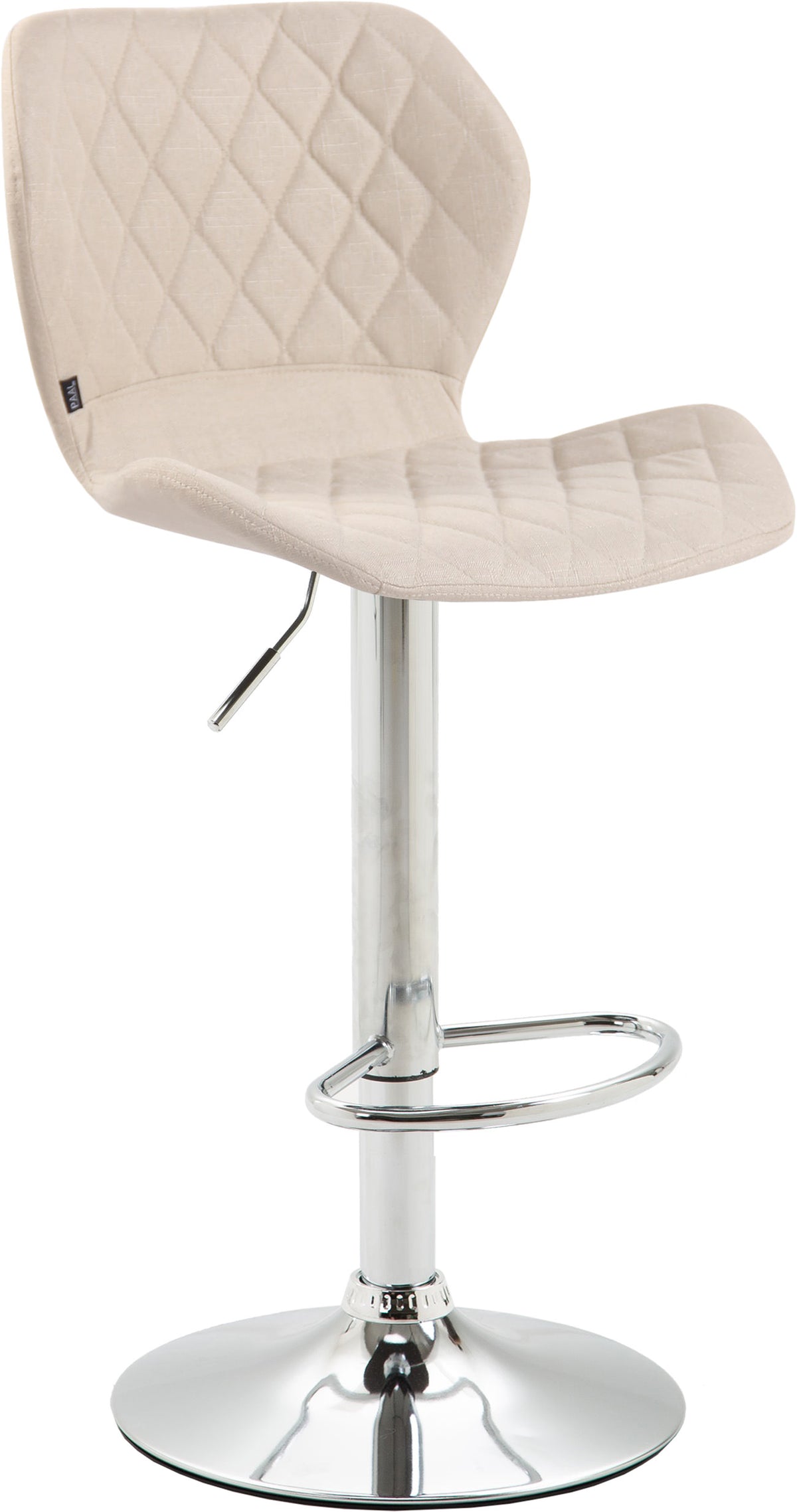 Barkruk Cork stof creme,chroom creme