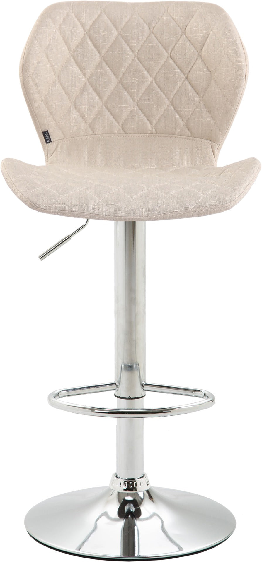 Barkruk Cork stof creme,chroom creme