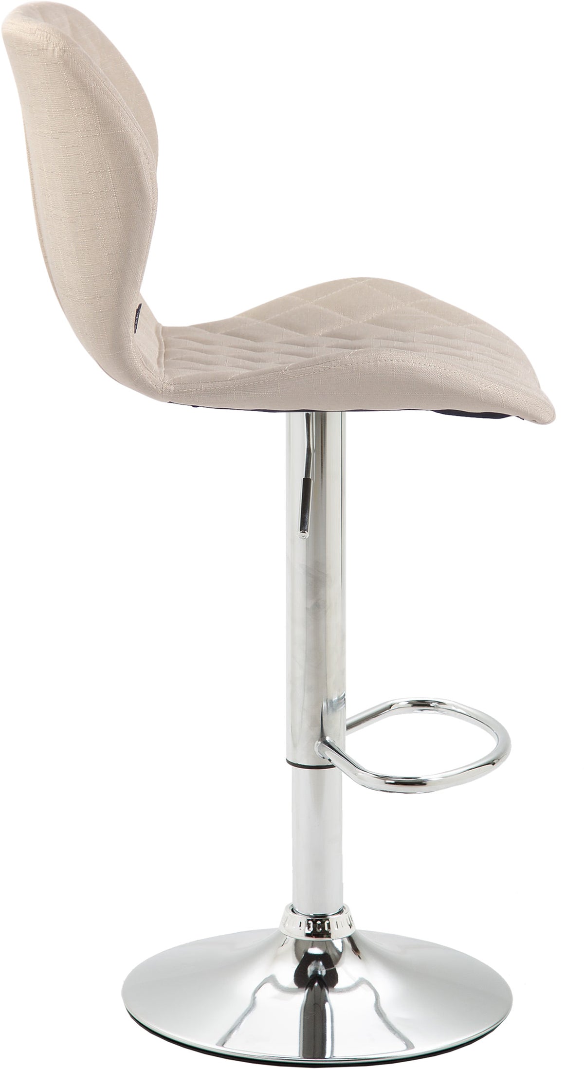 Barkruk Cork stof creme,chroom creme
