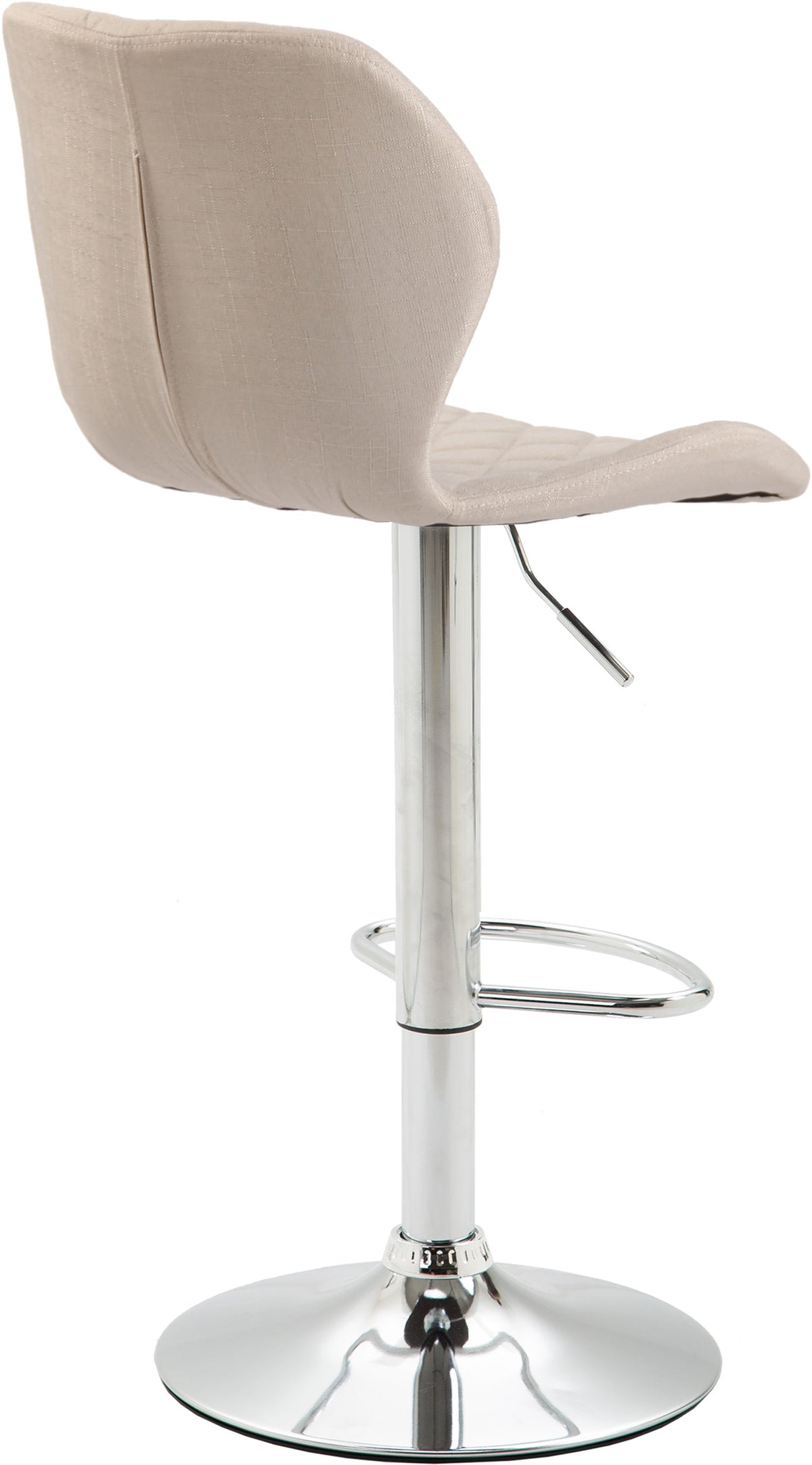 Barkruk Cork stof creme,chroom creme
