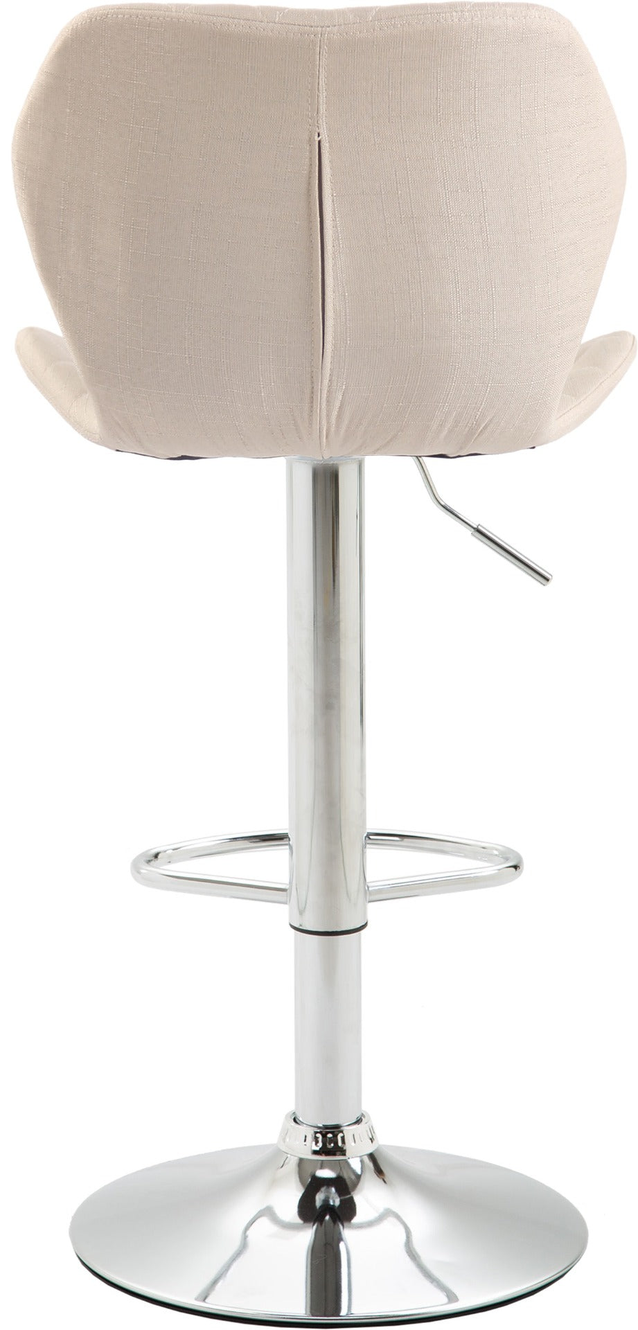 Barkruk Cork stof creme,chroom creme